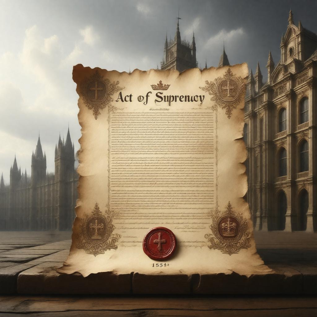 Click to view larger image AI-created image of Act of Supremacy (1534)