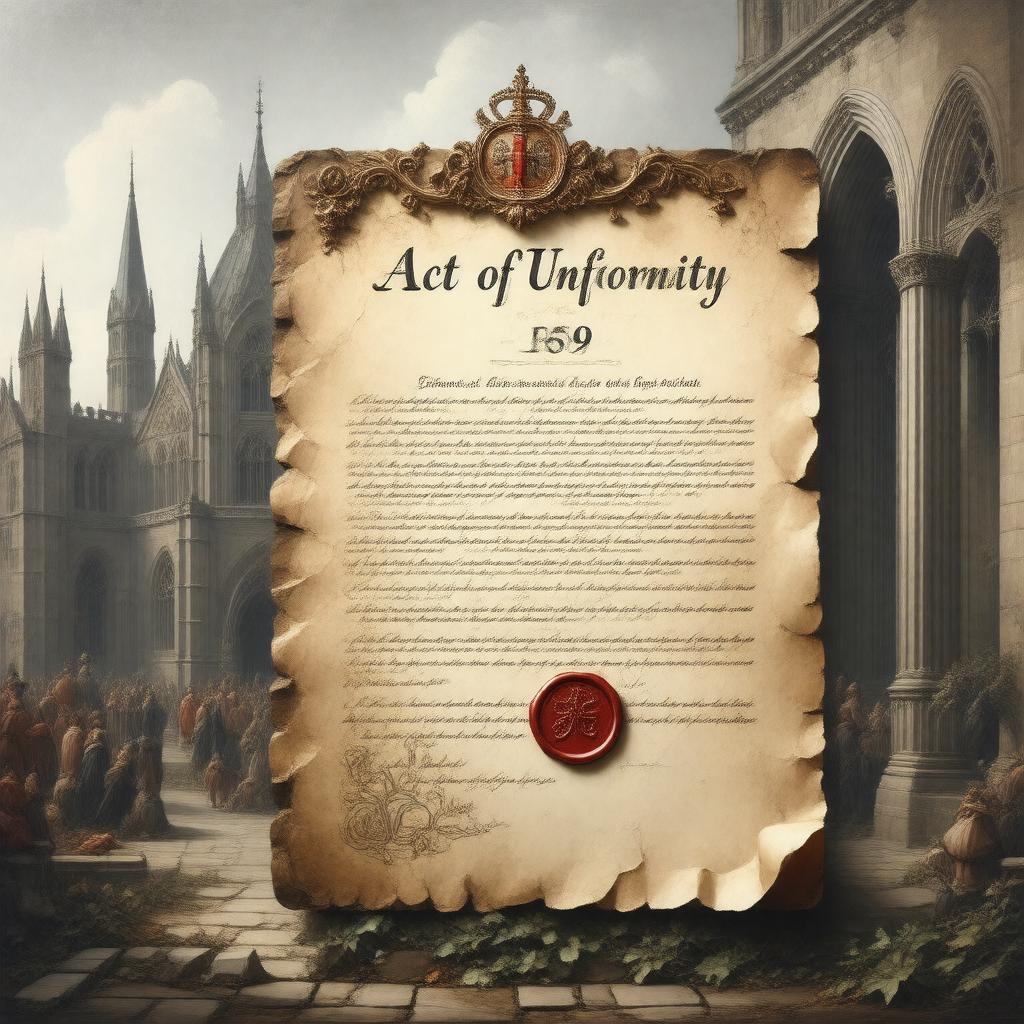 Click to view larger image AI-created image of Act of Uniformity 1559