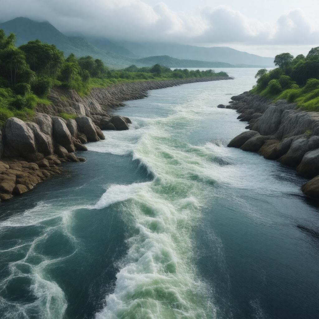 AI-created image of Acu (river in Brazil)
