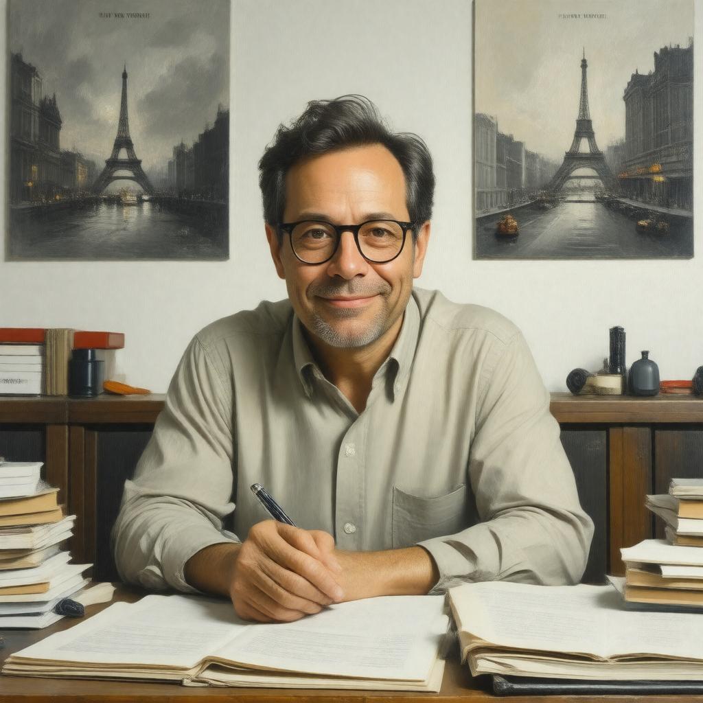 AI-created image of Adam Gopnik