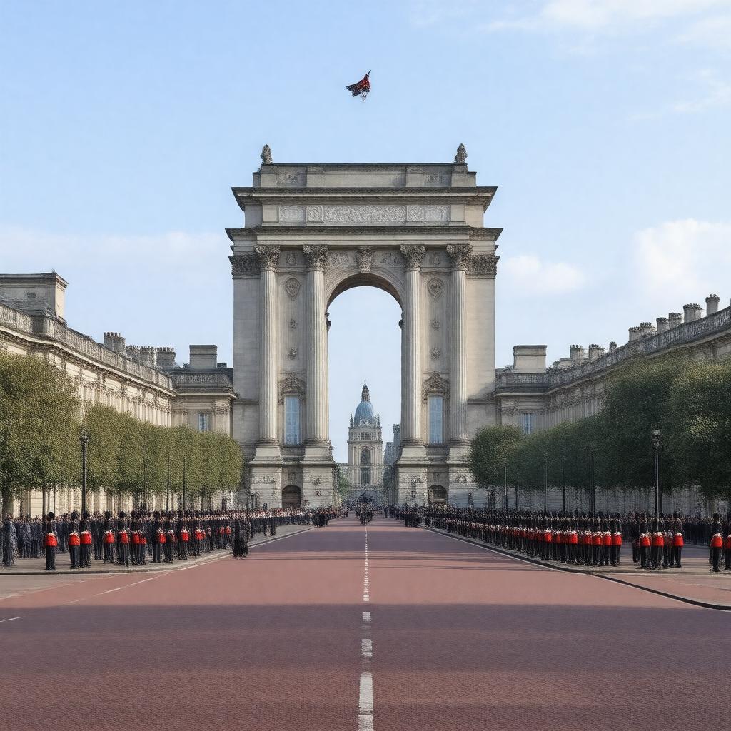 AI-created image of Admiralty buildings, London