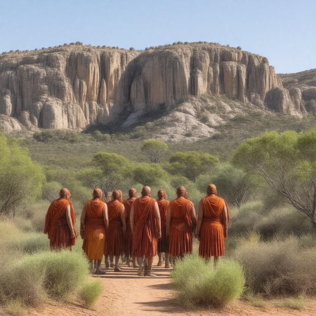 AI-created image of Adnyamathanha people