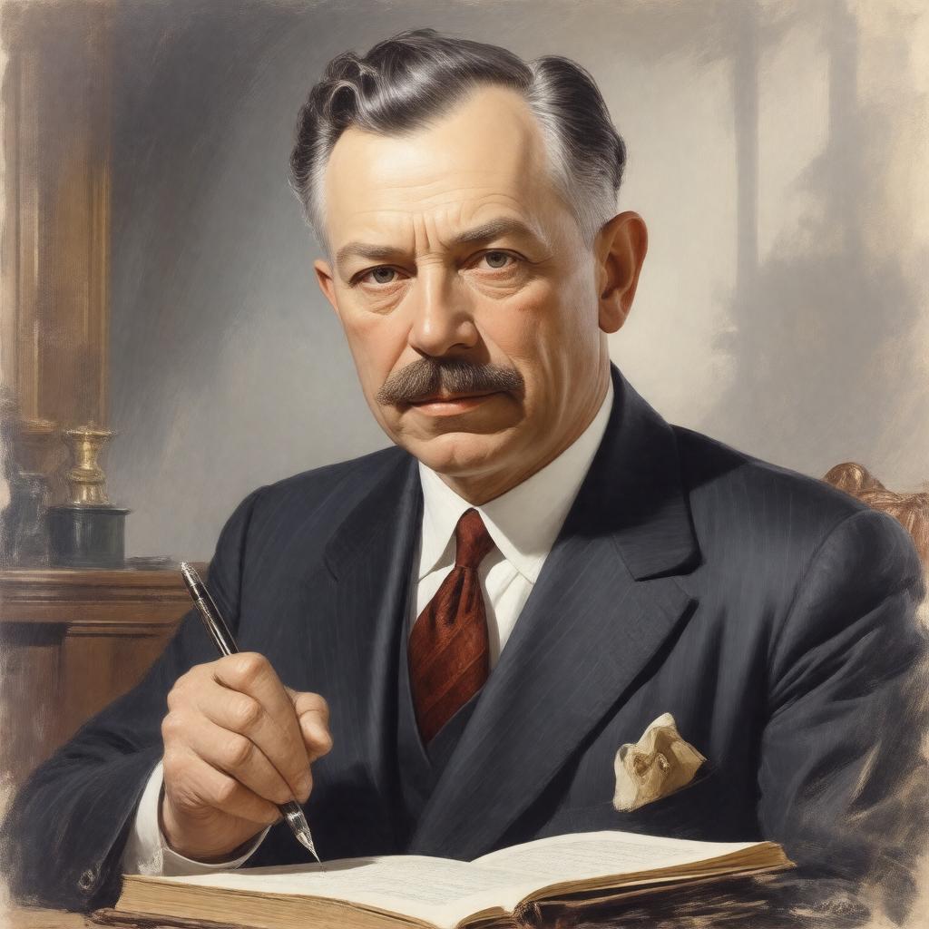 AI-created image of Adrian Malcolm Conan Doyle