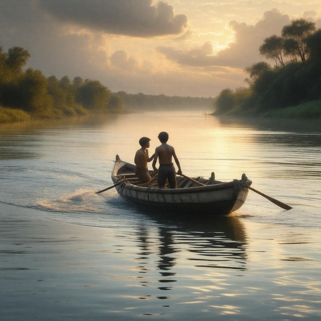 AI-created image of Adventures of Huckleberry Finn