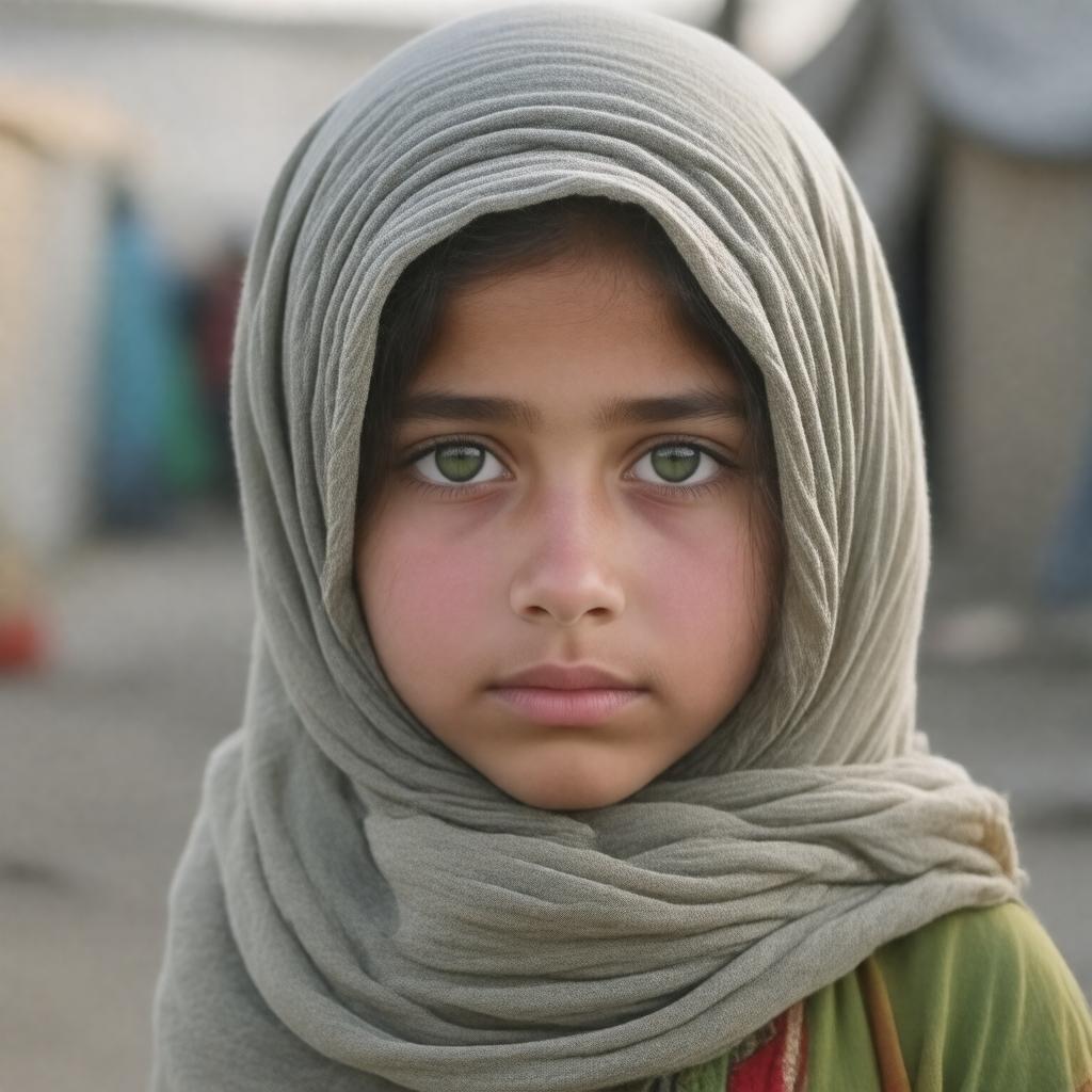 AI-created image of Afghan Girl (June 1985)