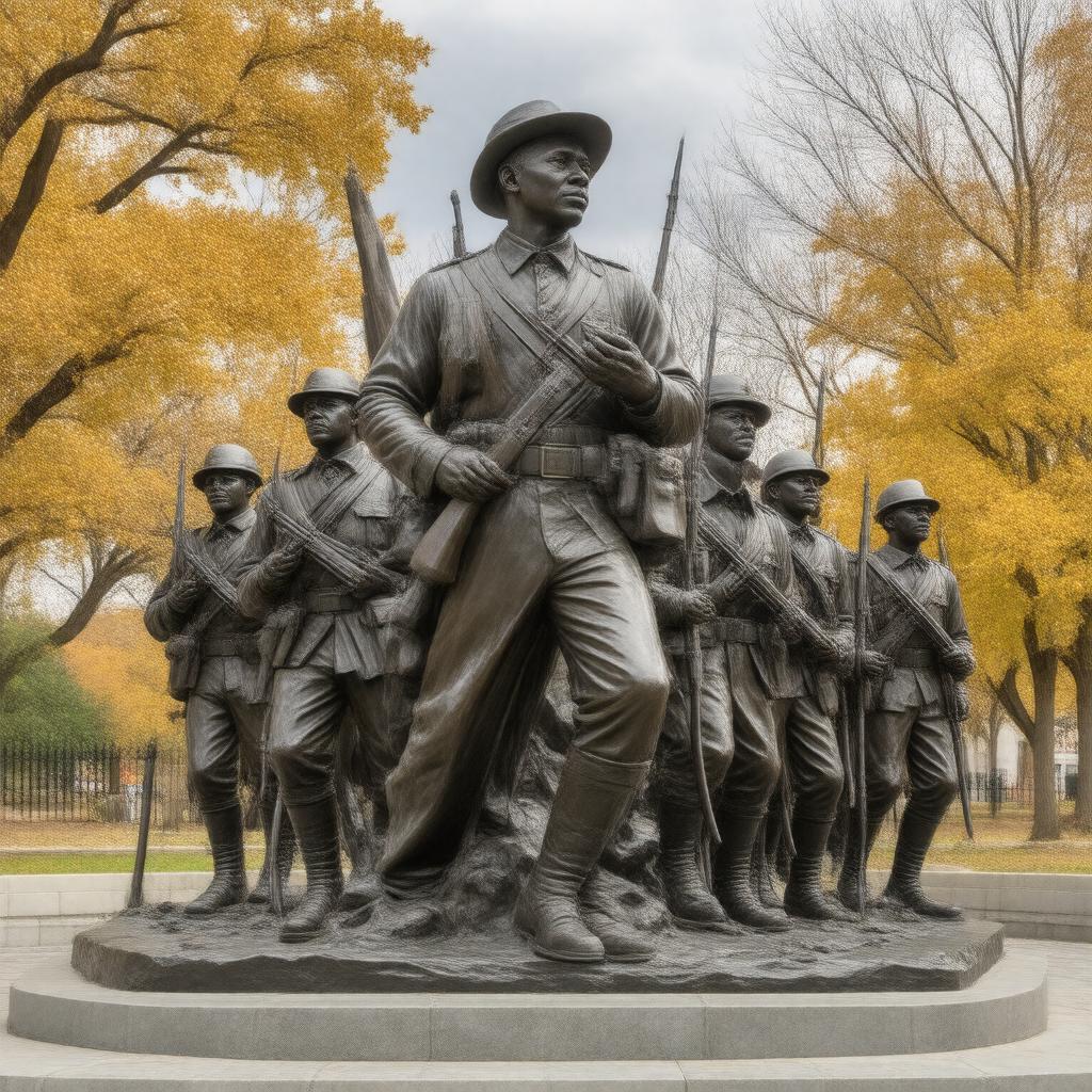 Click to view larger image AI-created image of African American Soldiers' Memorial