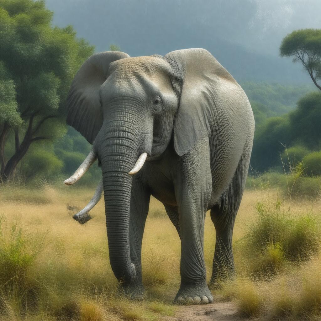 AI-created image of African bush elephant