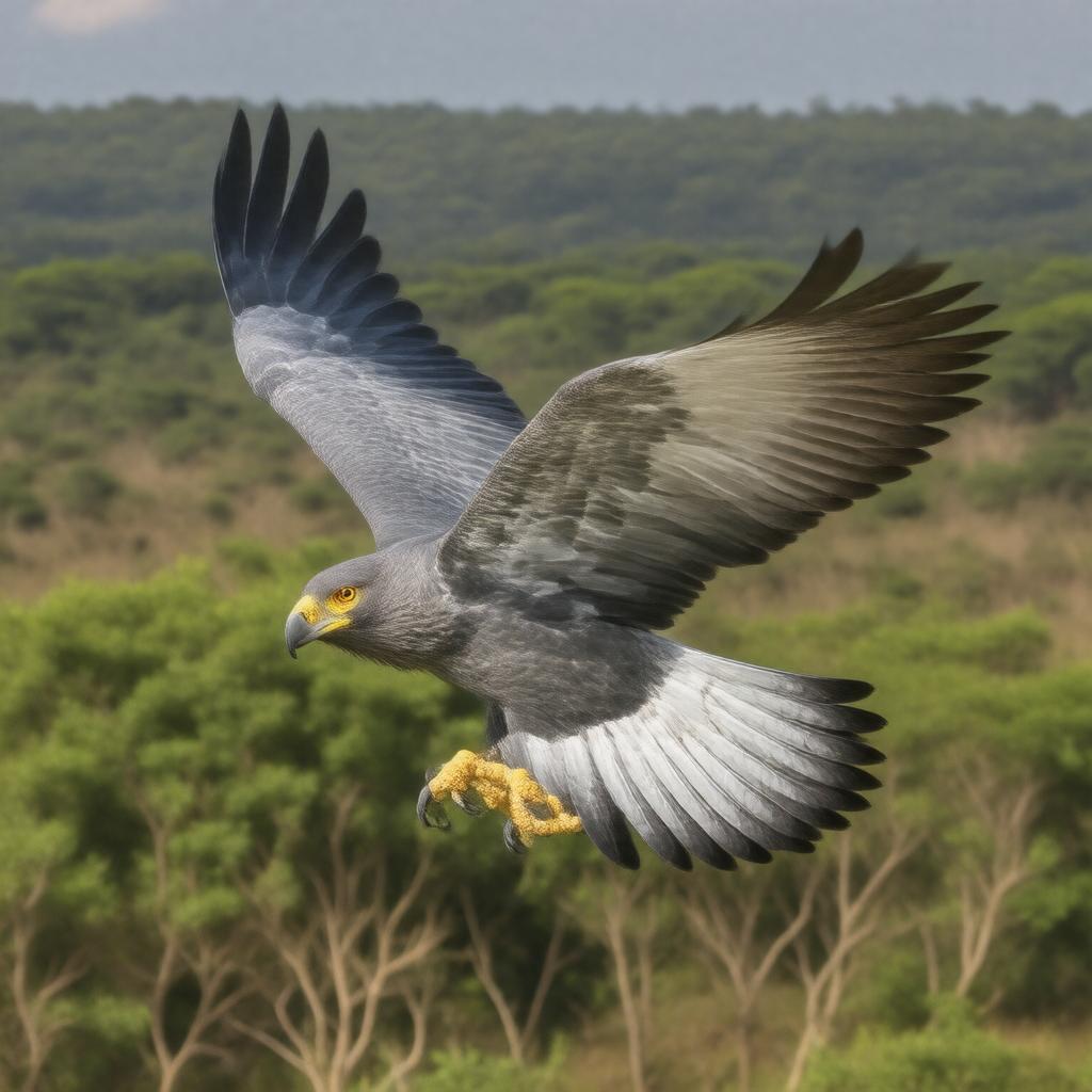 Click to view larger image AI-created image of African harrier-hawk