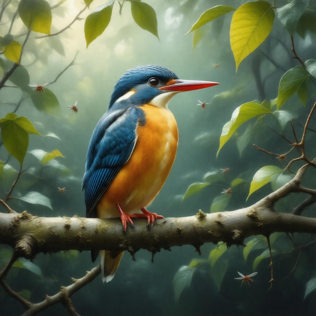 Click to view larger image AI-created image of African pygmy kingfisher