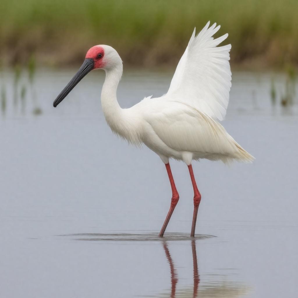 AI-created image of African spoonbill