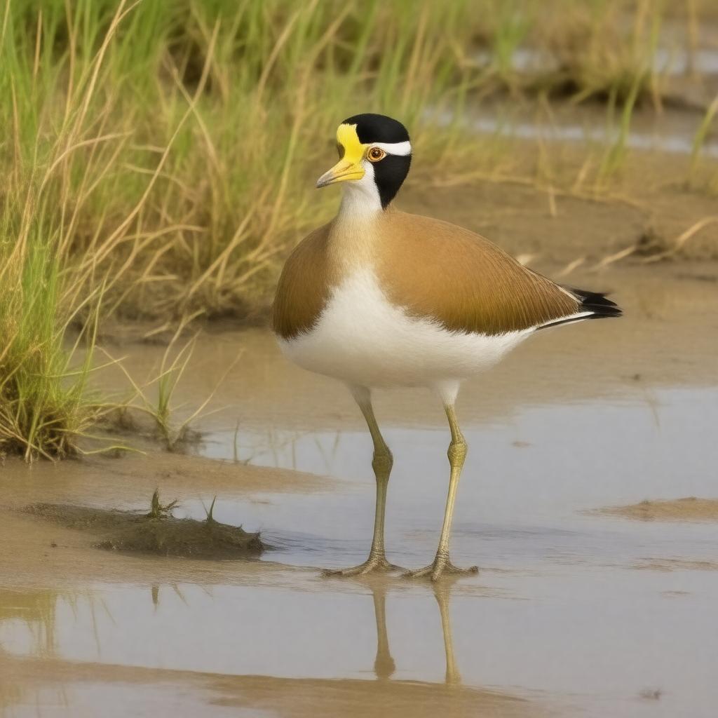 Click to view larger image AI-created image of African wattled lapwing