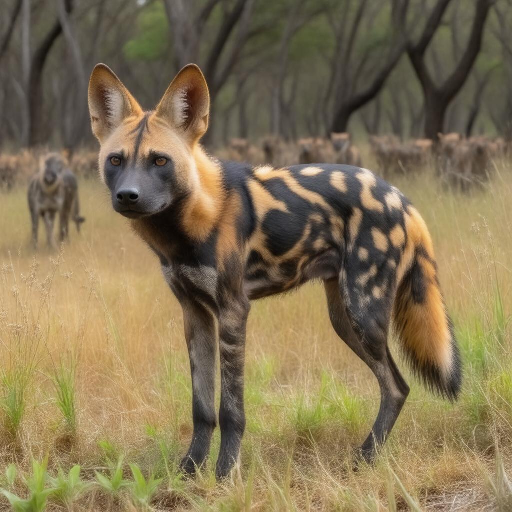AI-created image of African wild dog