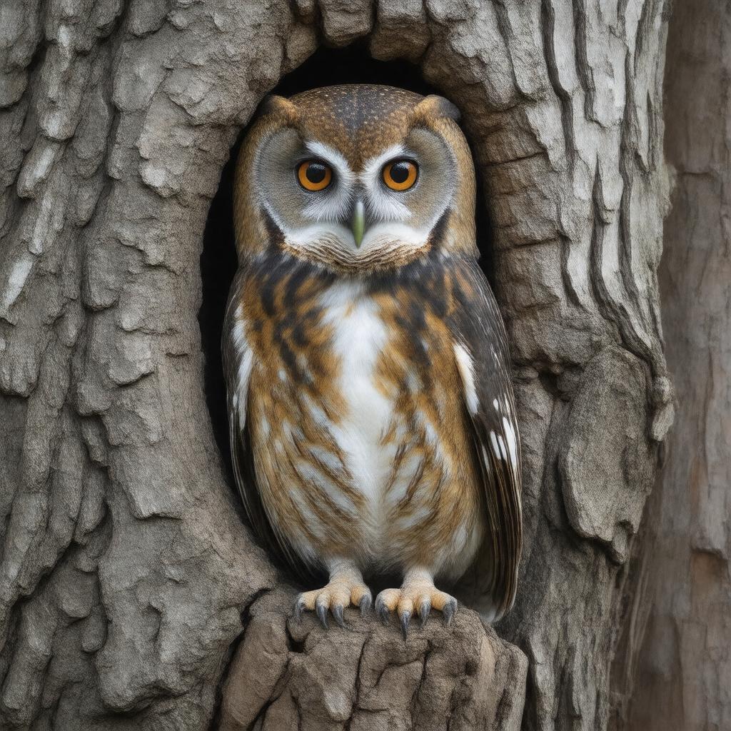 AI-created image of African wood owl