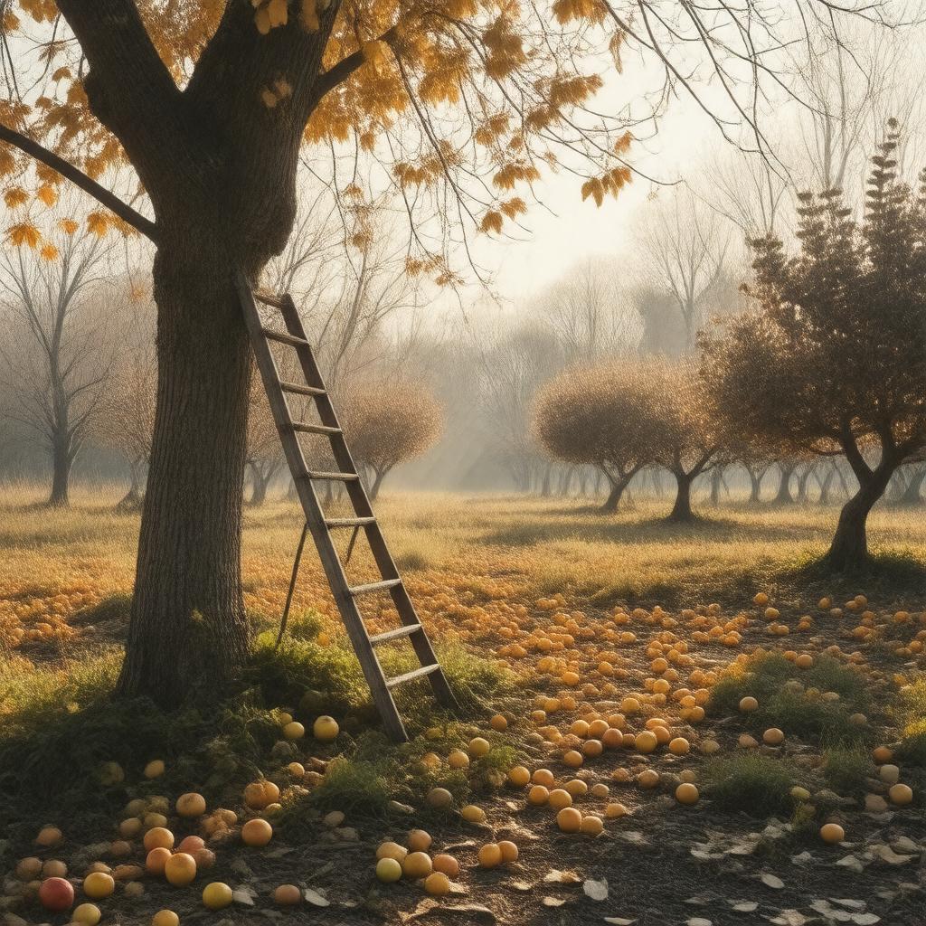 Click to view larger image AI-created image of After Apple-Picking