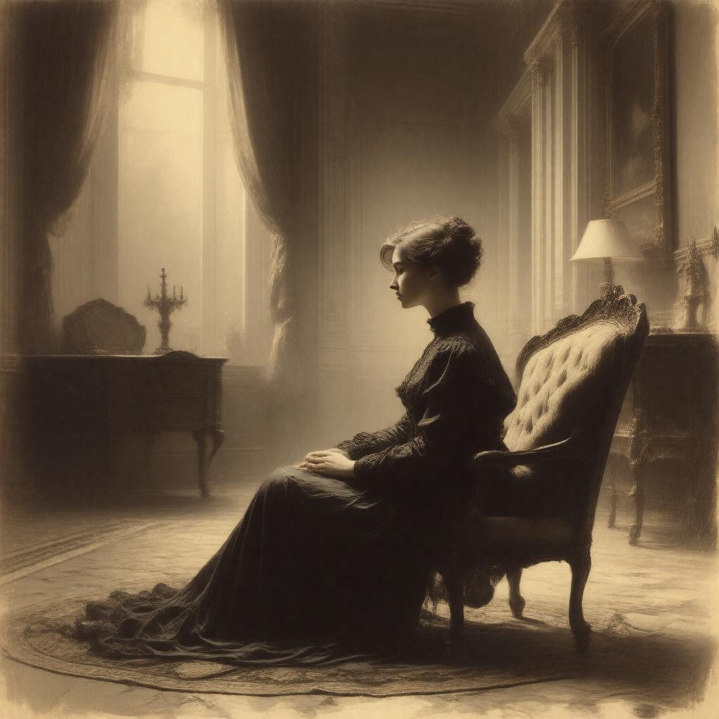AI-created image of After great pain, a formal feeling comes –