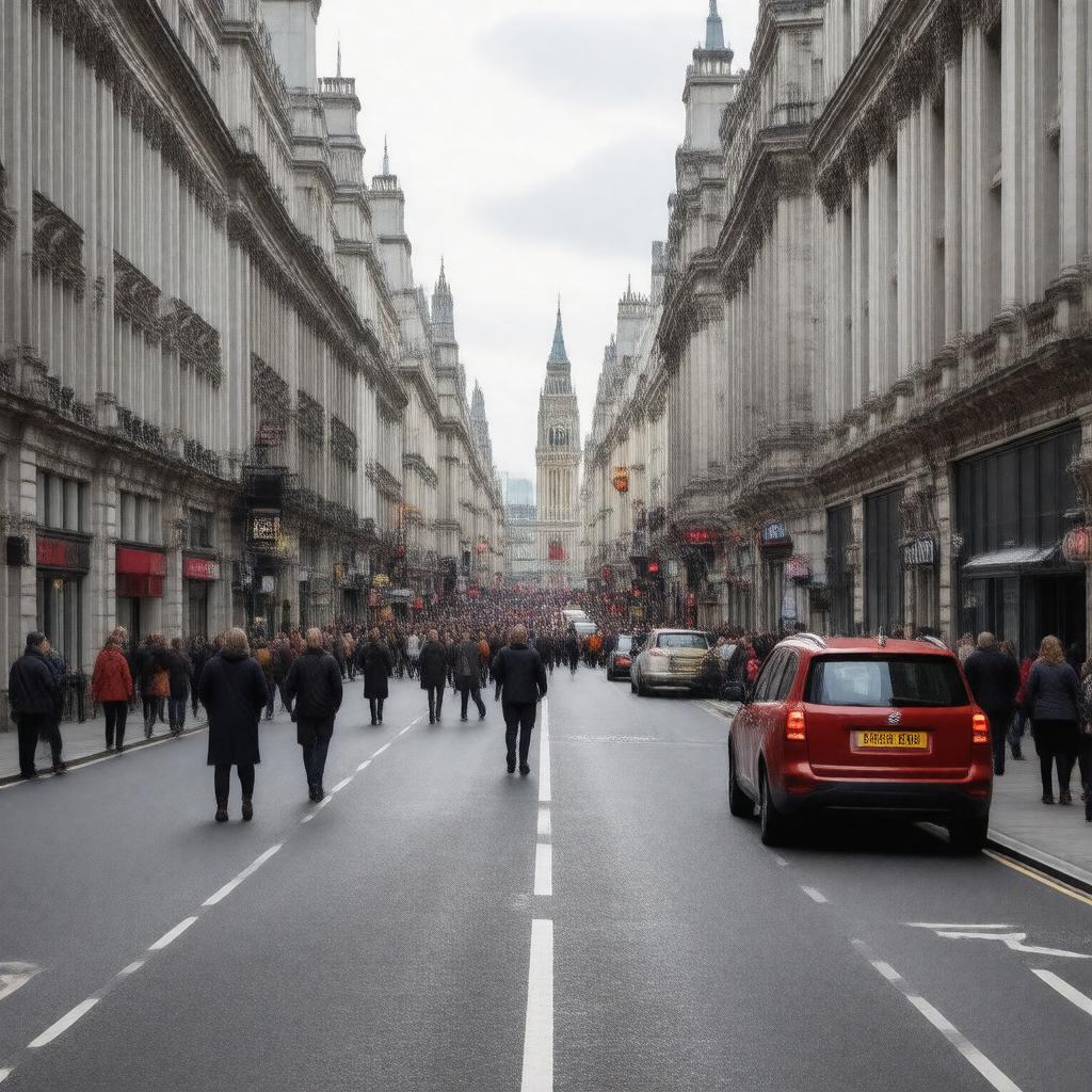AI-created image of Agar Street, Charing Cross, London