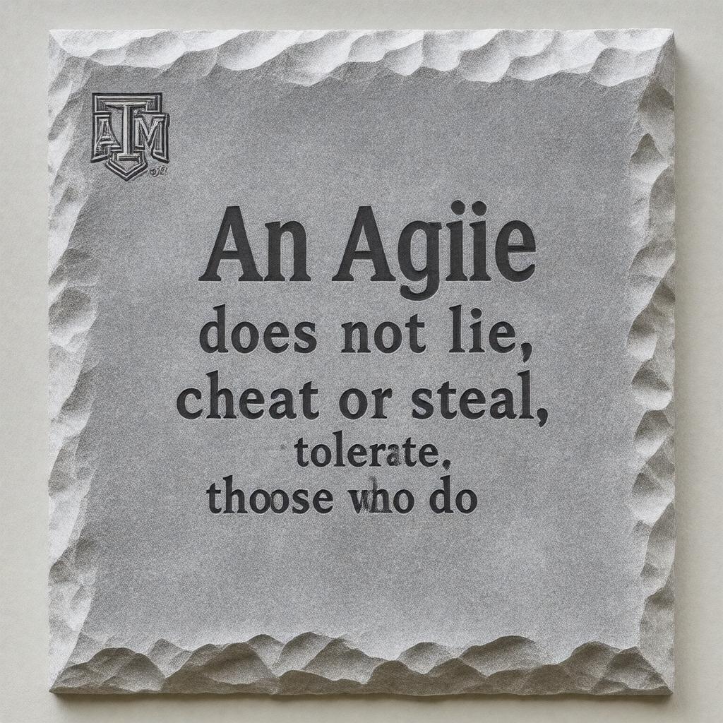 Click to view larger image AI-created image of Aggie Code of Honor