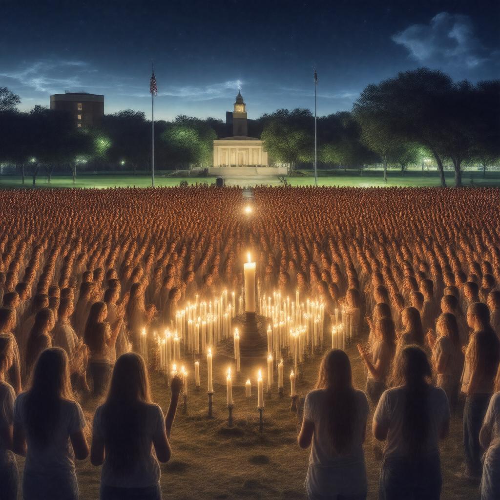 Click to view larger image AI-created image of Aggie Muster