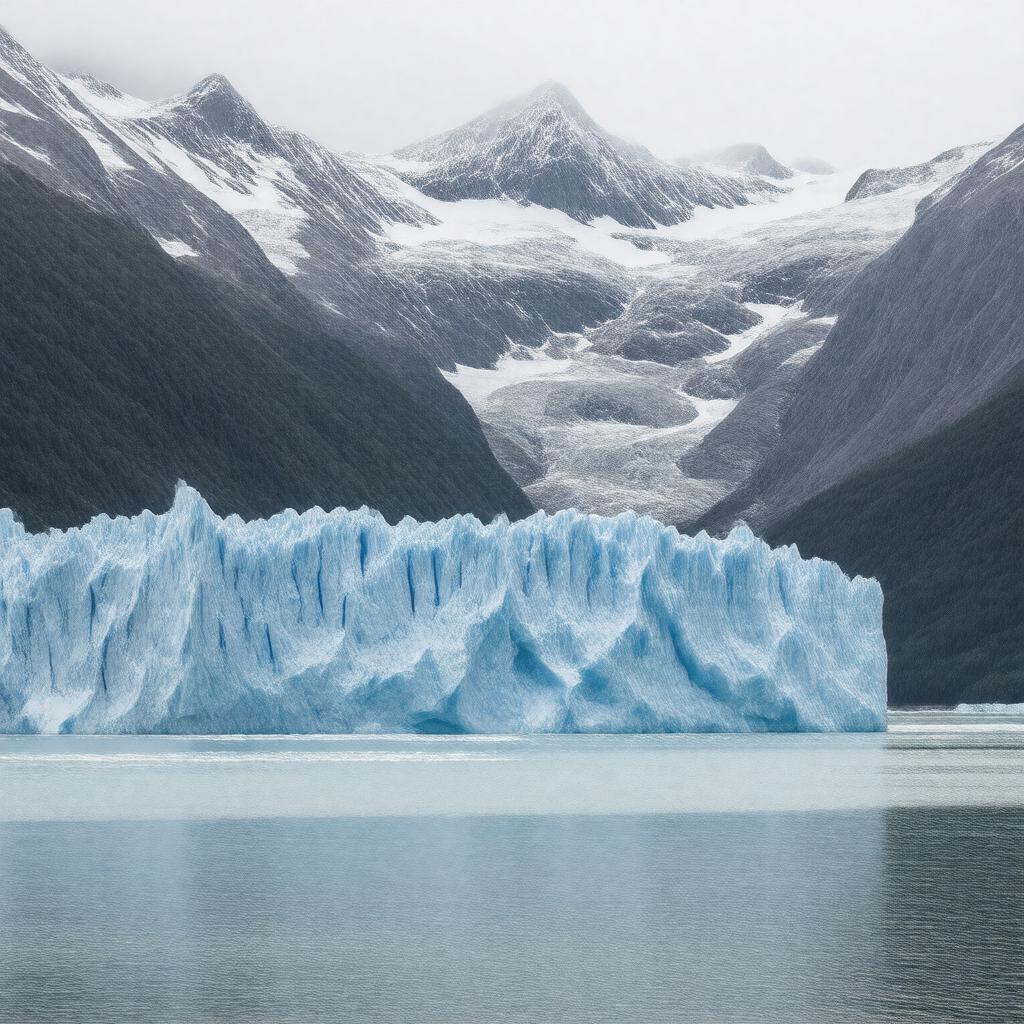 AI-created image of Aialik Glacier