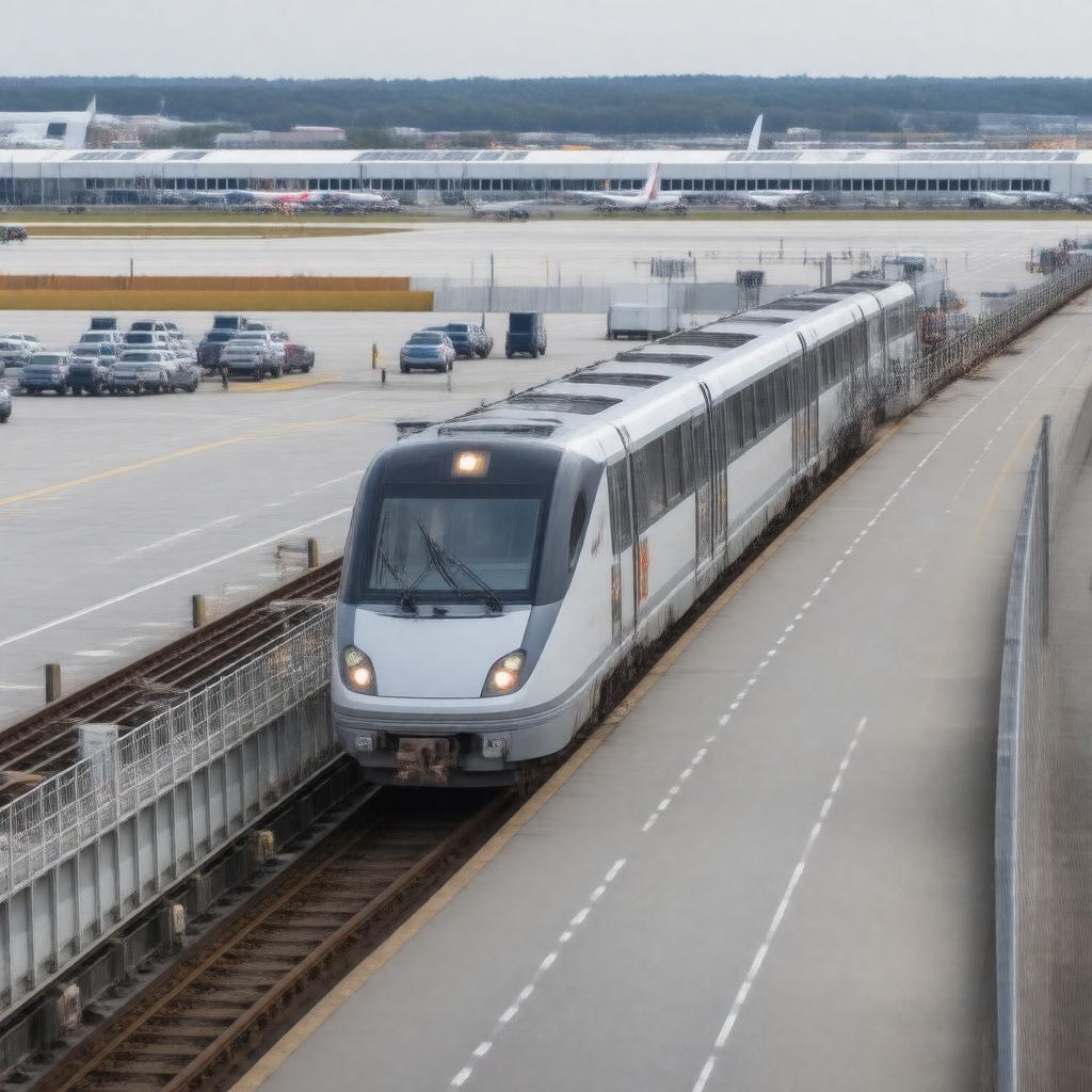 Click to view larger image AI-created image of AirTrain Newark