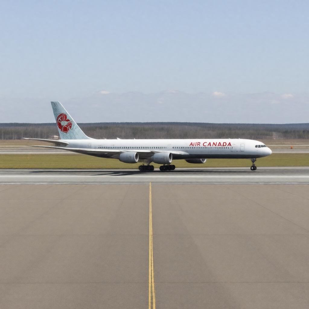 AI-created image of Air Canada Flight 143 (Gimli Glider)