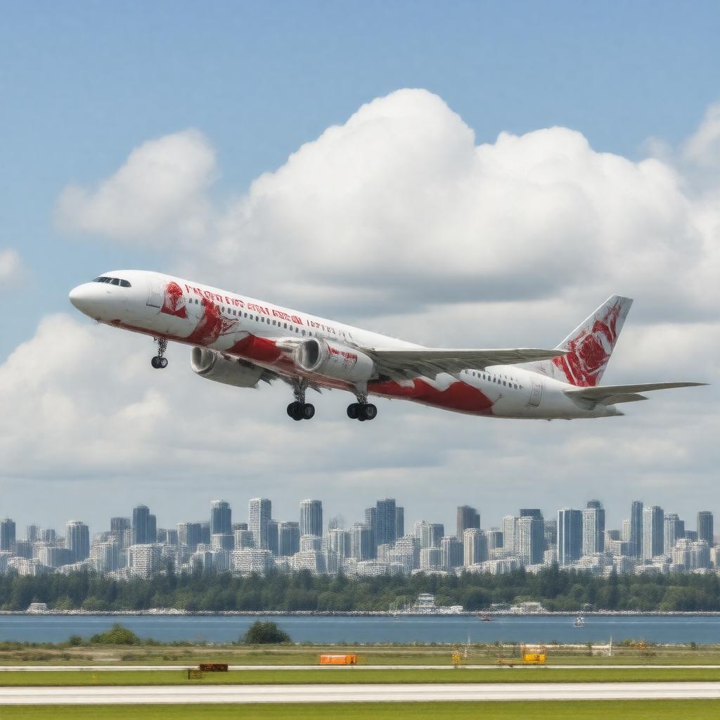 AI-created image of Air Canada Rouge