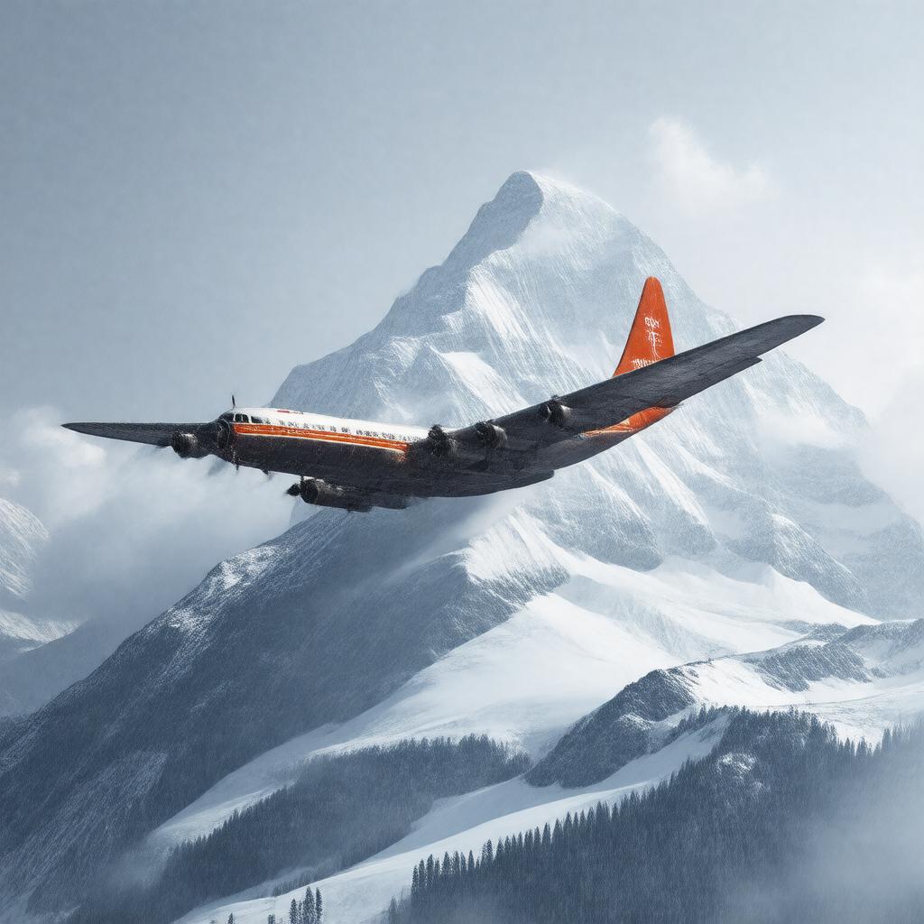 AI-created image of Air India Flight 245 crash