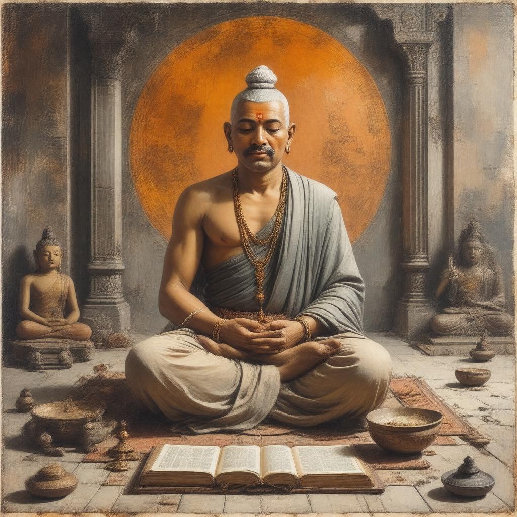 Click to view larger image AI-created image of Akṣapāda Gautama