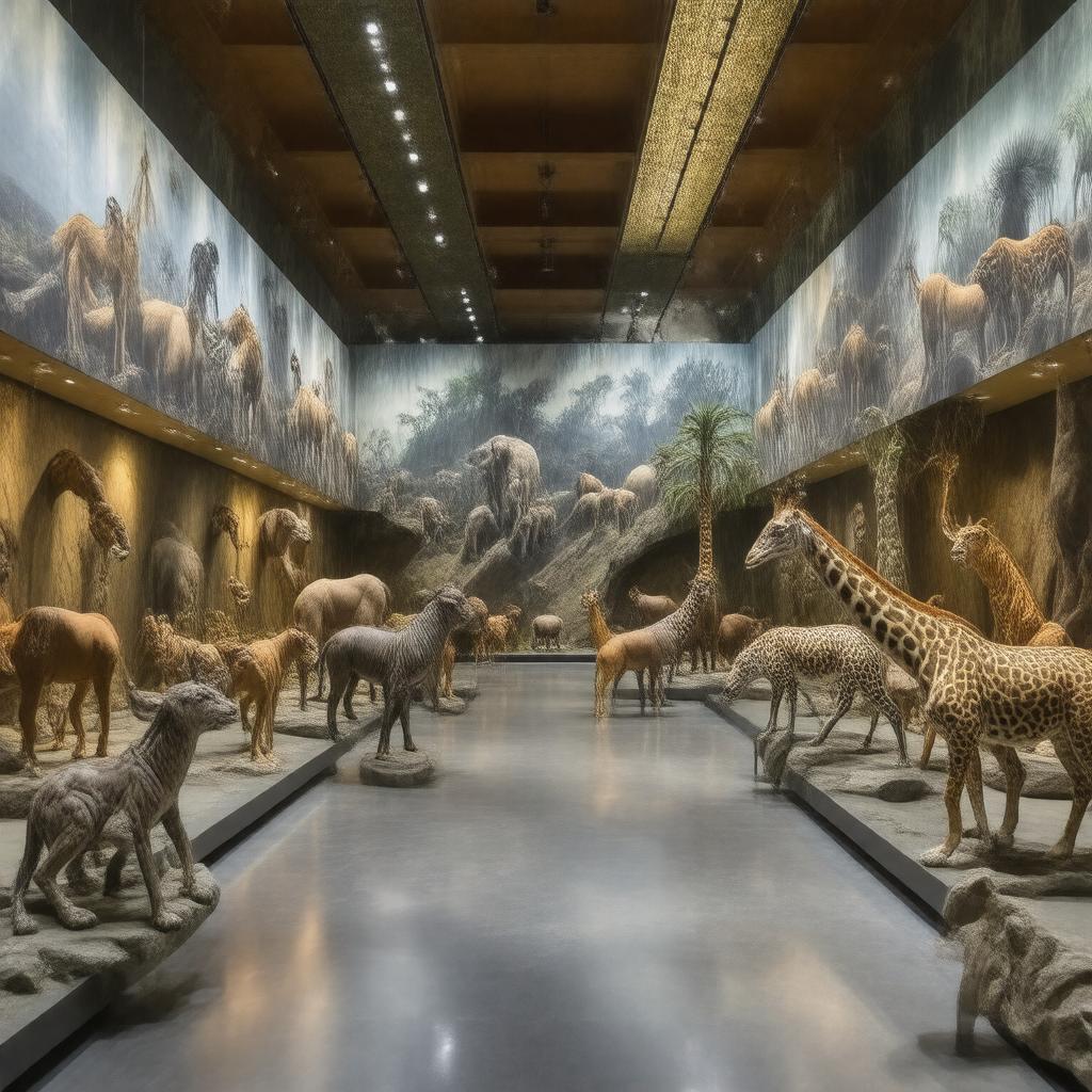 Click to view larger image AI-created image of Akeley Hall of African Mammals