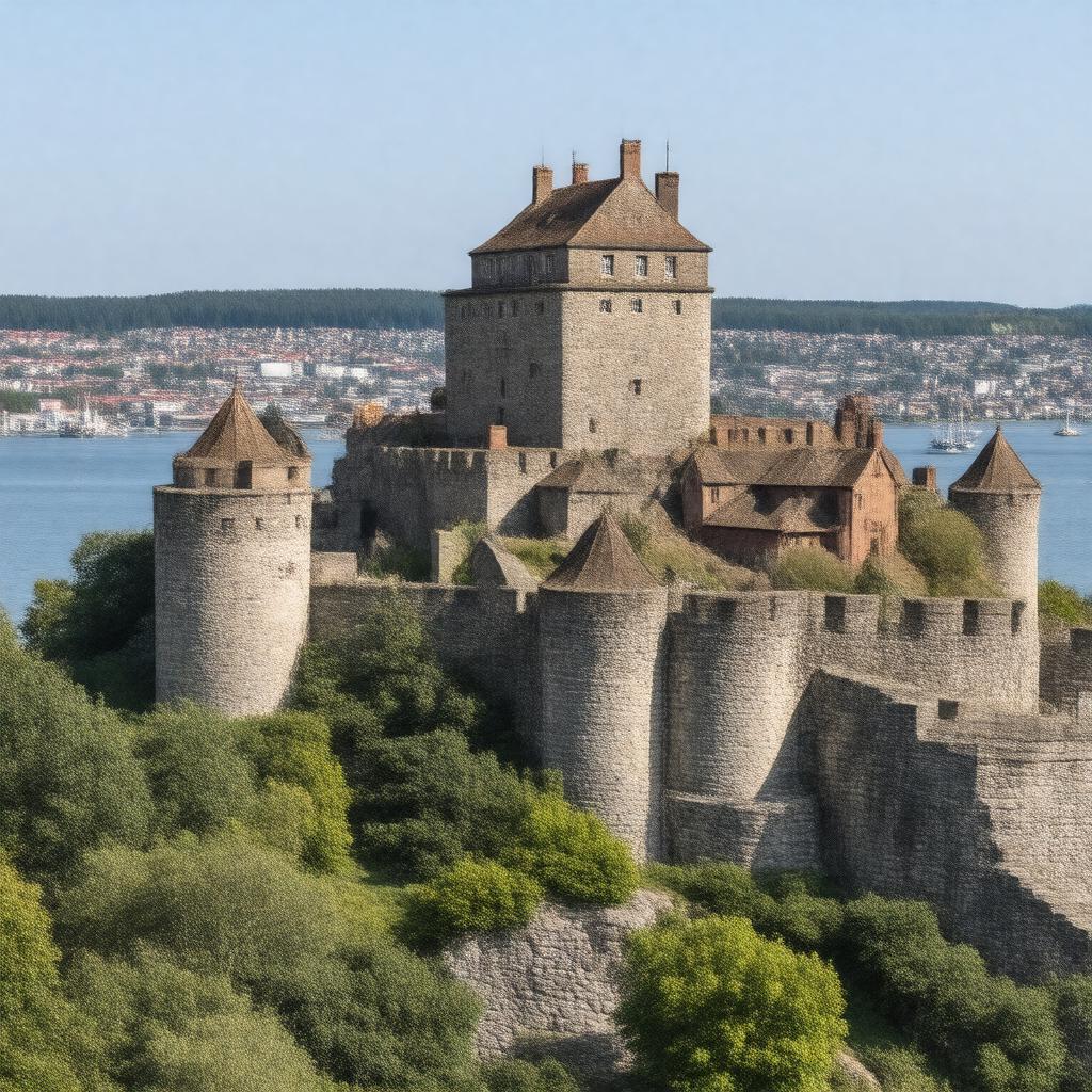 AI-created image of Akershus Fortress, Oslo, Norway