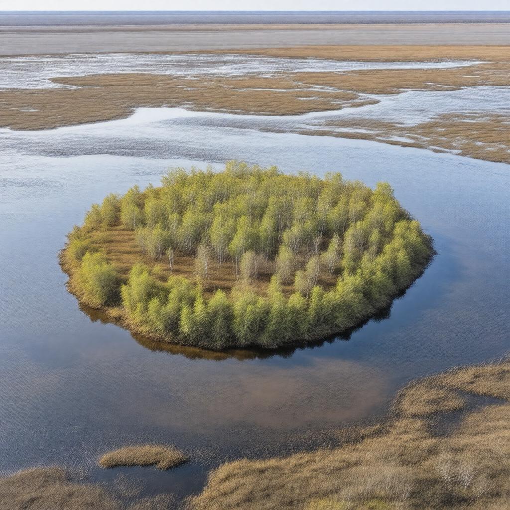 AI-created image of Akimiski Island