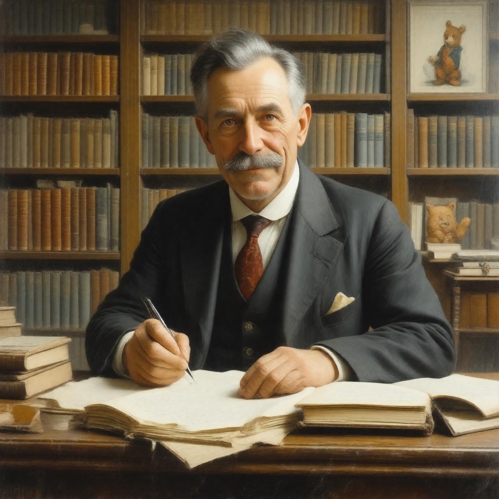 AI-created image of Alan Alexander Milne
