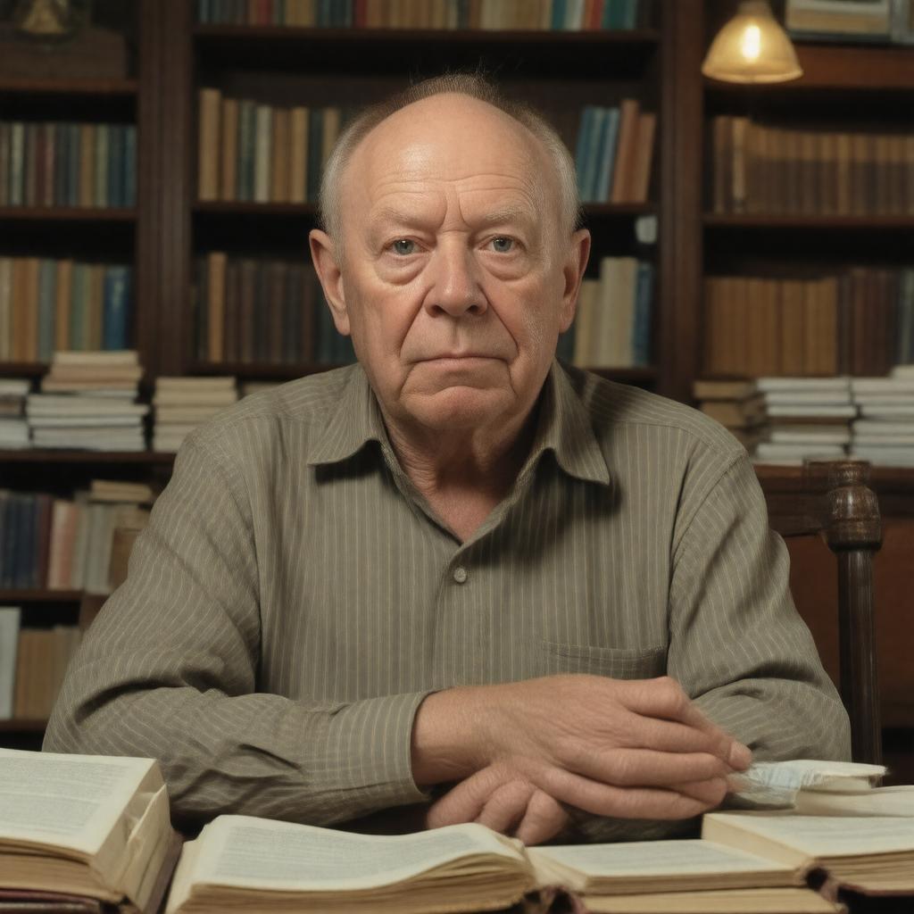 AI-created image of Alan Ayckbourn