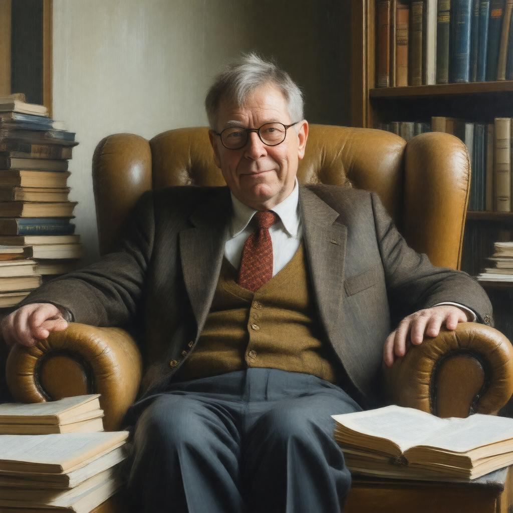 AI-created image of Alan Bennett