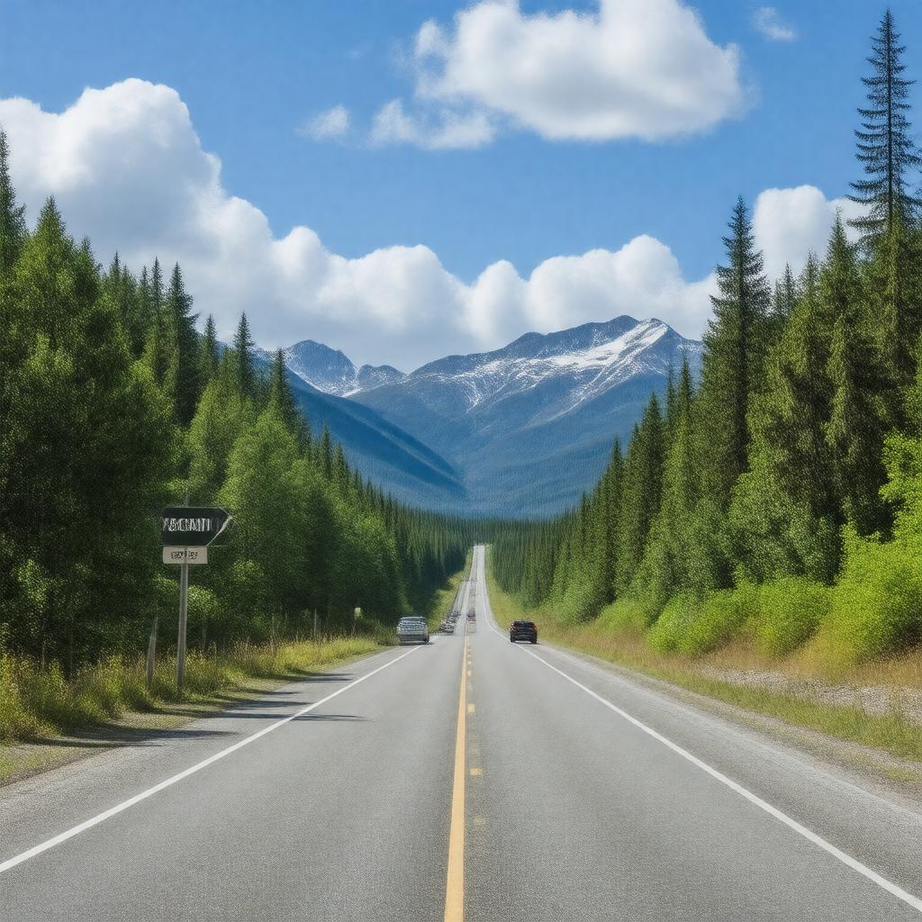 AI-created image of Alaska Highway
