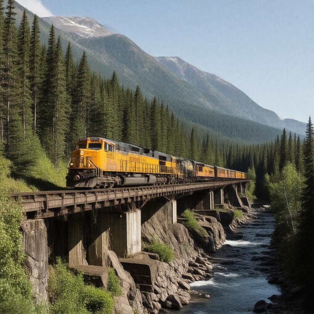 AI-created image of Alaska Railroad