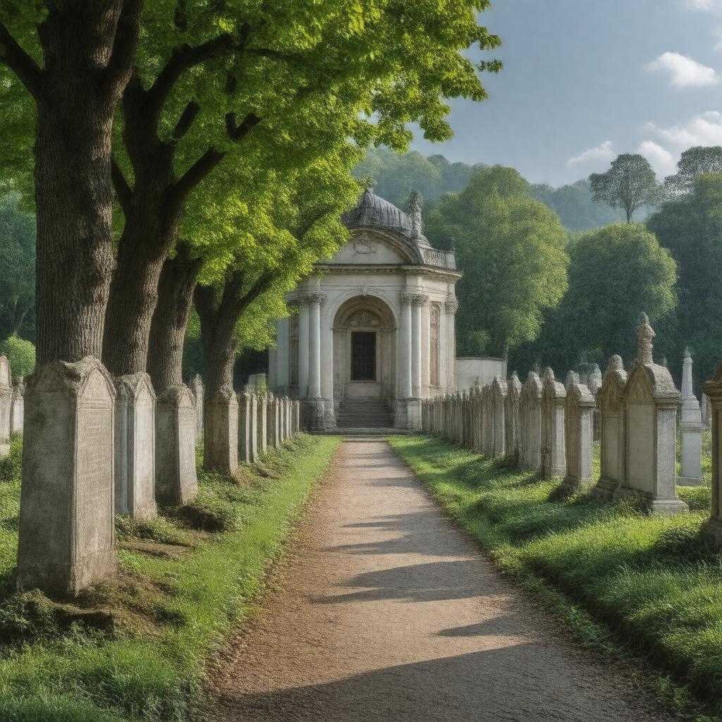 AI-created image of Albani Cemetery, Göttingen