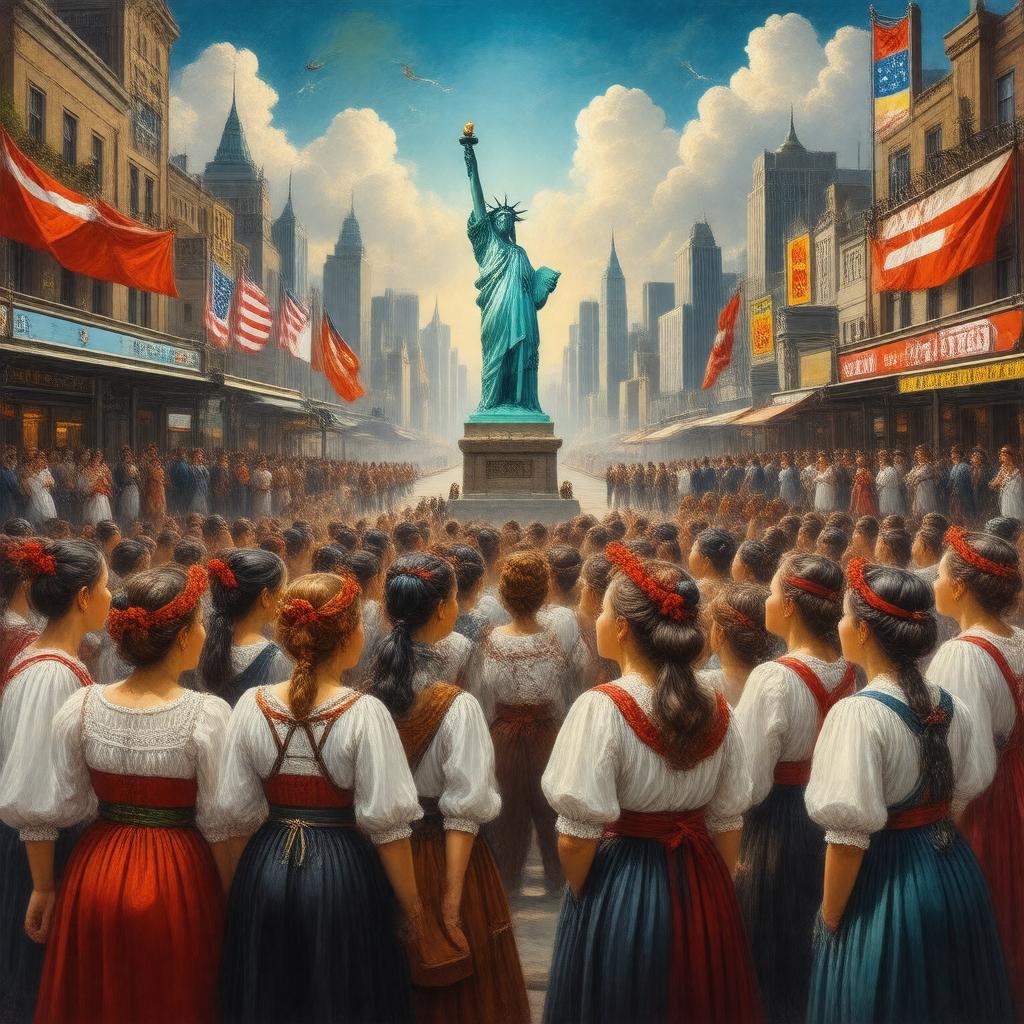 AI-created image of Albanian Americans