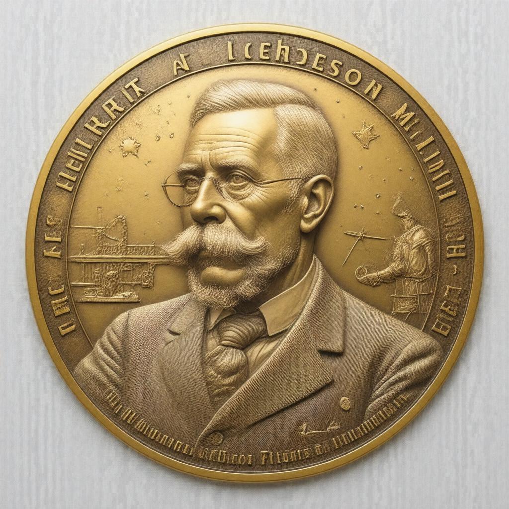 Click to view larger image AI-created image of Albert A. Michelson Medal