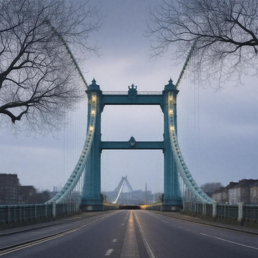 Click to view larger image AI-created image of Albert Bridge