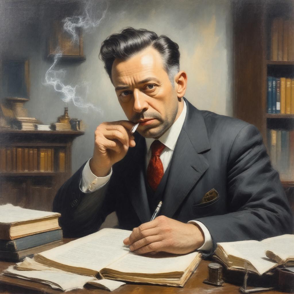 AI-created image of Albert Camus