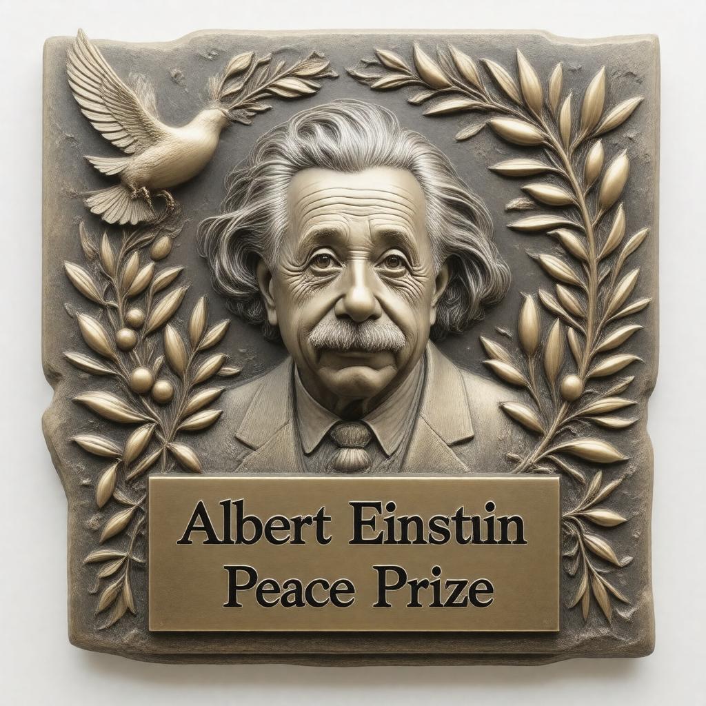 Click to view larger image AI-created image of Albert Einstein Peace Prize
