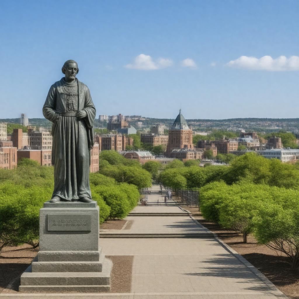 AI-created image of Albertus Magnus College