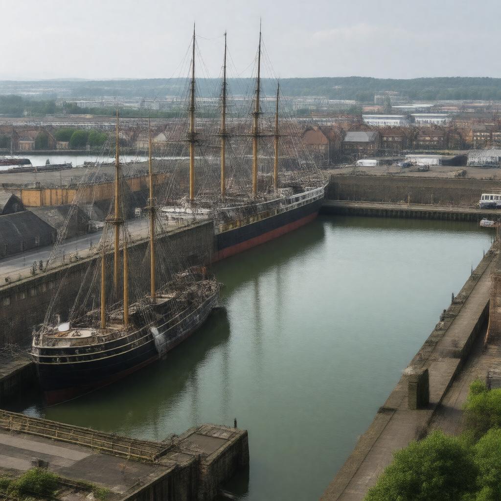 Click to view larger image AI-created image of Albion Dock