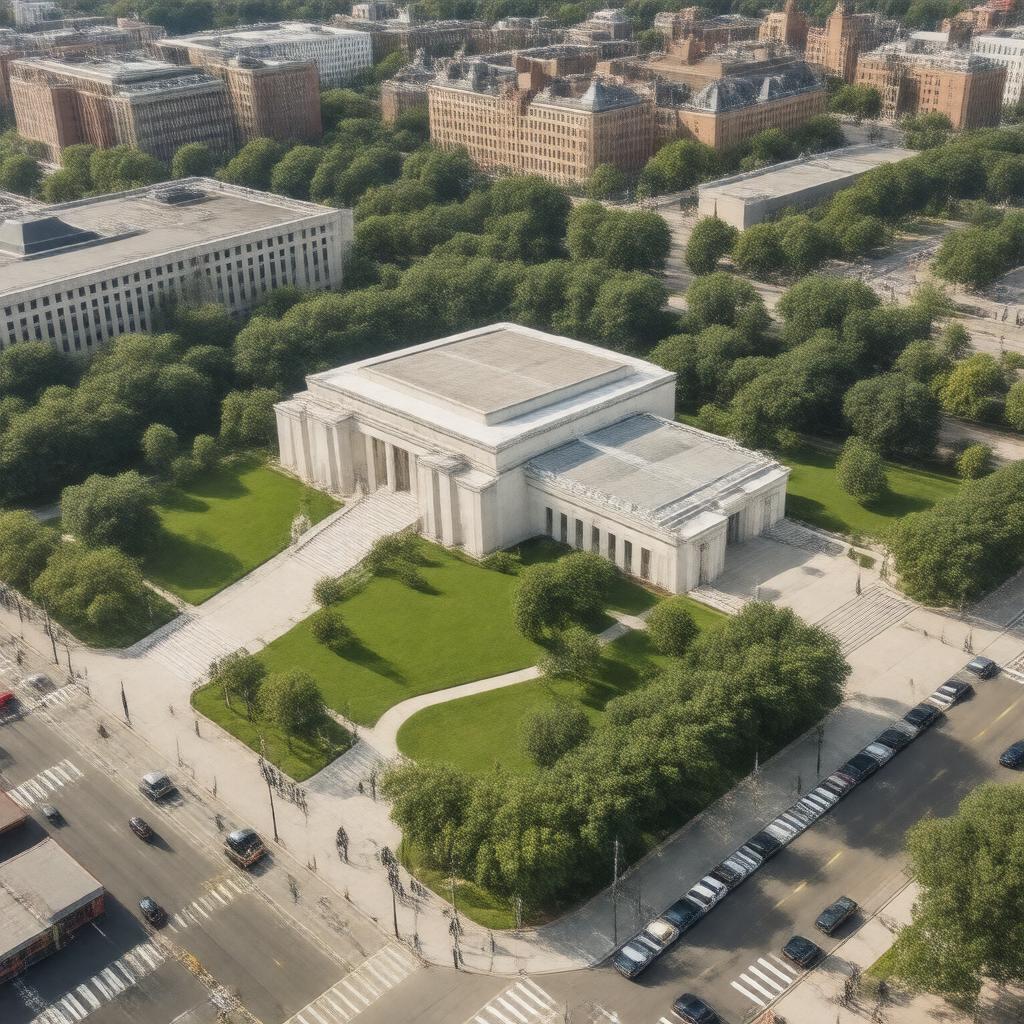 AI-created image of Albright-Knox Art Gallery