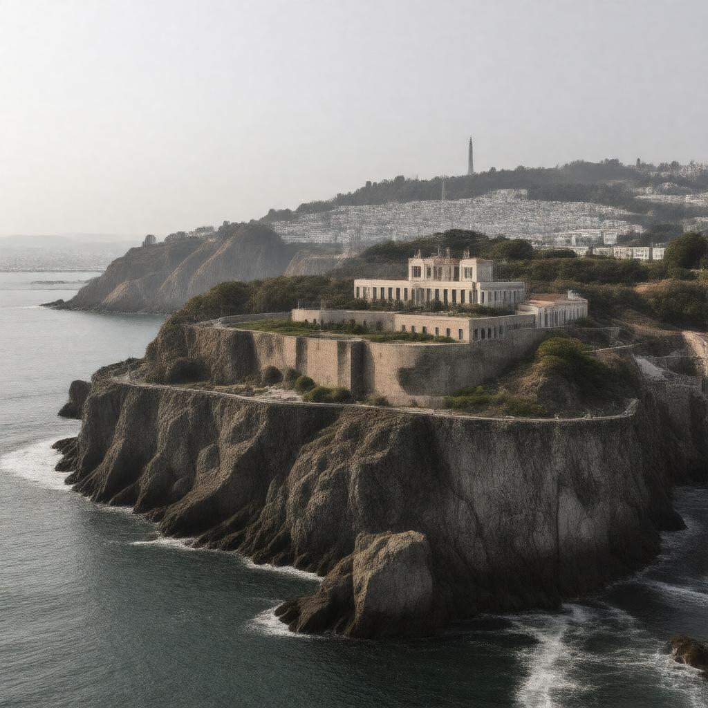 AI-created image of Alcatraz Island
