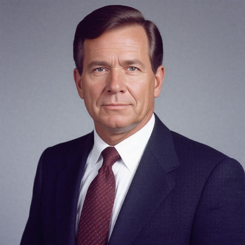 AI-created image of Alden W. Clausen