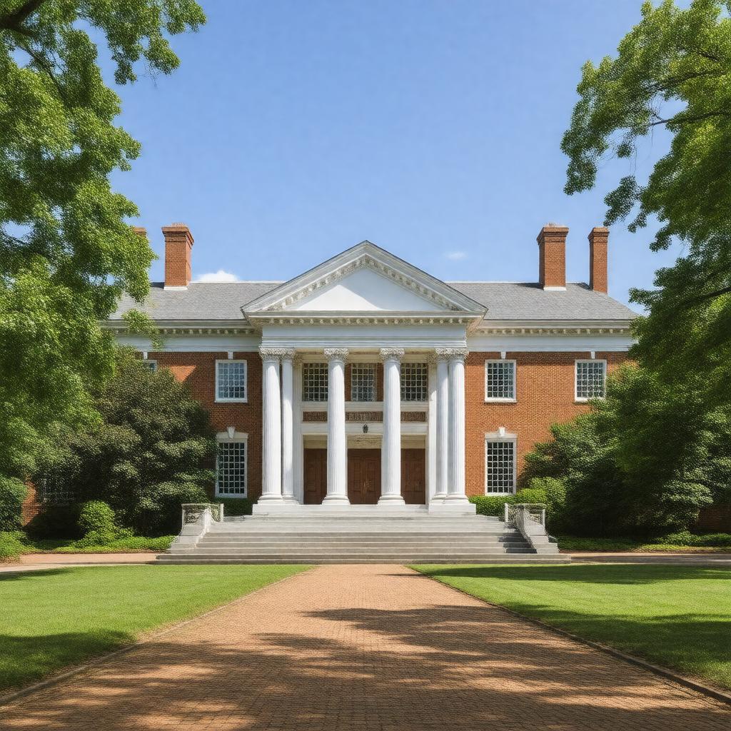 AI-created image of Alderman Library