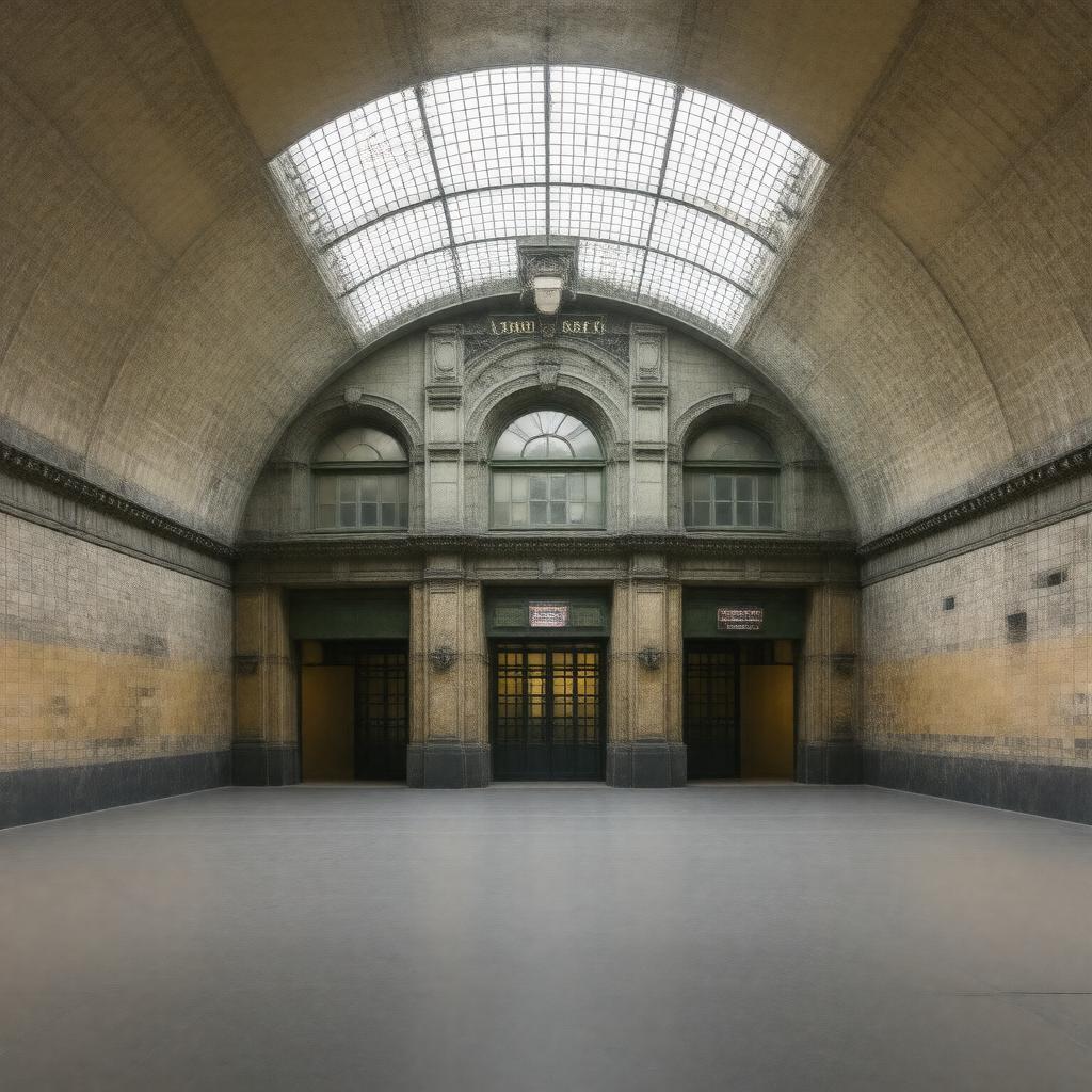 AI-created image of Aldwych (closed) tube station