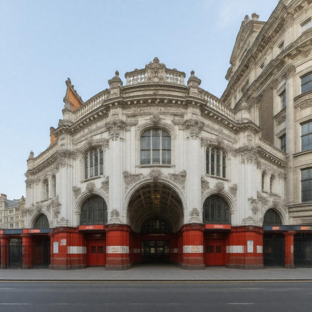 AI-created image of Aldwych tube station
